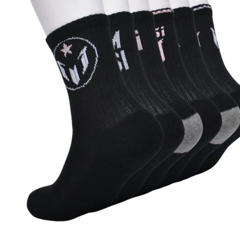 Messi boy’s Cushioned Crew Socks - Black (6 Pairs)